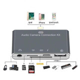 Iphone 5 in 1 Lightning splitter to 3.5mm Audio/SD/USB