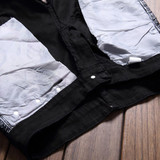 biker jeans skinny jeans men Fashion Destroyed Ripped Straight-Leg Jeans denim hiphop pants Washed black jeans for men