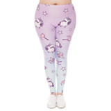 Big Yards Unicorn Printed Slimming Leggings Women Sporting Fitness Leggings High Waist Elastic Push Up Leggings Capri Plus Size
