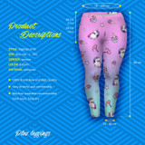 Big Yards Unicorn Printed Slimming Leggings Women Sporting Fitness Leggings High Waist Elastic Push Up Leggings Capri Plus Size