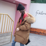 Big Size Women Clothing Solid Jacket Winter Female Korean Stylish Long Khaki Parka Coats Warm Parkas Women's Winter Coat 2017