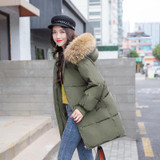 Big Size Women Clothing Solid Jacket Winter Female Korean Stylish Long Khaki Parka Coats Warm Parkas Women's Winter Coat 2017