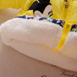 Hot Sale 2016 Winter Baby Girls Coats Kids Minnie Jackets Fashion Hooded Children Outdoor Parka Warm Flowers Cotton-padded Coats