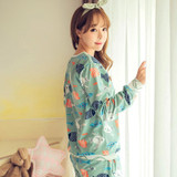 HOt Sale 2016 Autumn & Winter Cotton Pyjamas Women Girl Pajama Sets Cartoon Sleepwear Pajamas for women Long-Sleeved Tracksuit