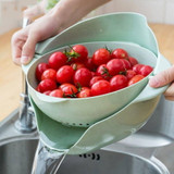360 degree rotatable colander bowl
