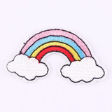 Hot Sale 1PCS Mulity Style Patches Cartoon RainbowEmbroidered Iron On Patch For Clothing Jacket Applique Applique DIY Accessory