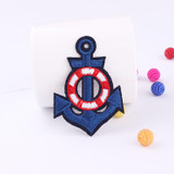 Hot Sale 1PCS Patches Cartoon Anchor Embroidered Iron On Patch For Clothing Jacket Applique Applique DIY Accessory
