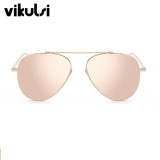Hot Rays Aviator Sunglasses Women 2017 Mirror Driving Luxury Brand Sunglasses Points Sun Glasses Men Shades Lunette Femme Glases