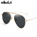Hot Rays Aviator Sunglasses Women 2017 Mirror Driving Luxury Brand Sunglasses Points Sun Glasses Men Shades Lunette Femme Glases