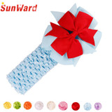 Hot not Elastic Flowers Bowknot Headbands girl hair accessories Girl headband cute hair band newborn floral headband WJul26