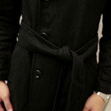 2017 new winter coat men wool trench Korean Slim personalized feed it long coat for men