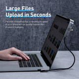 iPad Pro USB C Hub, Baseus 6-in-1 Adapter for iPad Pro 2018 2020 12.9/11 inch, Docking Station with 4K HDMI, USB-C PD Charging, SD/Micro Card Reader, USB 3.0 & 3.5mm Headphone Jack, Work from Home