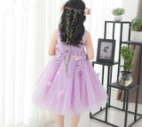 2017 New Violet Flower Girls Party Dress Appliques Formal Wedding Dress Girl Christmas Princess Ball Gown Kids Vestido 2017 New Violet Flower Girls Party Dress Appliques Formal Wedding Dress Girl Christmas Princess Ball Gown Kids Vestido