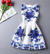 2017 New Vestido De Festa Women Summer Casual Print Dress Vintage Sexy Party Vestidos Slim Plus Size Ladies Maxi Boho Clothing