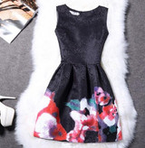 2017 New Vestido De Festa Women Summer Casual Print Dress Vintage Sexy Party Vestidos Slim Plus Size Ladies Maxi Boho Clothing