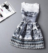 2017 New Vestido De Festa Women Summer Casual Print Dress Vintage Sexy Party Vestidos Slim Plus Size Ladies Maxi Boho Clothing