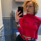 Weekeep Cartoon Print Long Sleeve Crop Top Women Cropped Slim Waist t shirt Knitted O-neck t-shirt Fashion Streetwear tshirt