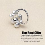 Wedding Real natural freshwater pearl rings for girls,funny 925 silver rings for women adjustable anniversary white best gifts