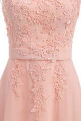 Wedding Party Dress Half sleeves A-Line Floor Length Chiffon Cheap Long Bridesmaid Dresses 2017