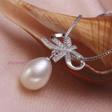 Wedding jewelry set white bridal jewelry sets for women,925 sterling silver natural pearl jewelry wife engagement birthday gift