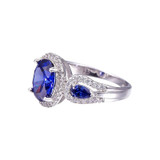 Wedding Brand Sapphire Ring 925 Solid Sterling Silver Fashion Jewelry new 2016 Unique Design For Women luxury brand With Box