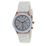 Wavors Fashion Unisex Geneva Watch Casual Women Men Silicone Rubber Jelly Gel Quartz Watch Analog Sports Watches Candy Colors