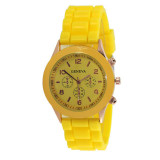 Wavors Fashion Unisex Geneva Watch Casual Women Men Silicone Rubber Jelly Gel Quartz Watch Analog Sports Watches Candy Colors
