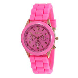 Wavors Fashion Unisex Geneva Watch Casual Women Men Silicone Rubber Jelly Gel Quartz Watch Analog Sports Watches Candy Colors