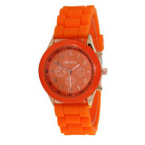 Wavors Fashion Unisex Geneva Watch Casual Women Men Silicone Rubber Jelly Gel Quartz Watch Analog Sports Watches Candy Colors