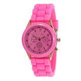 Wavors Fashion Unisex Geneva Watch Casual Women Men Silicone Rubber Jelly Gel Quartz Watch Analog Sports Watches Candy Colors