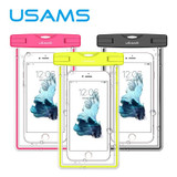 USAMS Universal waterproof phone bag transparent touchable pouch beach Underwater phone Bag for galaxy s6 s5 iphone 6/6s plus