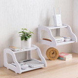 Urijk White TV Set Top Shelf Router Set-top Box Telephone Storage Rack Wall Shelf Storage Holders Living Room Home Storage