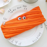 Urijk Cute Pencil Case for Children Zipper Monsters Pencil Storage Organizer Bag Students School Office Storage Bags