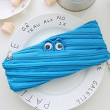 Urijk Cute Pencil Case for Children Zipper Monsters Pencil Storage Organizer Bag Students School Office Storage Bags