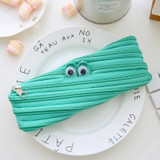 Urijk Cute Pencil Case for Children Zipper Monsters Pencil Storage Organizer Bag Students School Office Storage Bags