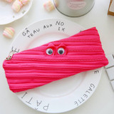 Urijk Cute Pencil Case for Children Zipper Monsters Pencil Storage Organizer Bag Students School Office Storage Bags