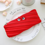 Urijk Cute Pencil Case for Children Zipper Monsters Pencil Storage Organizer Bag Students School Office Storage Bags