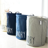 Urijk Cotton Linen Foldable Buckets Clothes Organizer Laundry Baskets Hamper Storage Organizer Bag Laundry Products