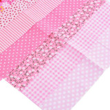 Urijk 7PCs/set 25*25cm Red DIY Patchwork Fabrics For Sewing The Cloth Quilting Cotton Fabric For Needlework Bedding Doll Textile
