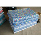 Urijk 7PCs/Lot 25x25cm Mixed Fabric DIY Patchwork Blue Flower Series Quilting Fabric Tissu Patchwork Sewing Accessories