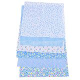 Urijk 7PCs/Lot 25x25cm Mixed Fabric DIY Patchwork Blue Flower Series Quilting Fabric Tissu Patchwork Sewing Accessories