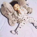 Large Stuffed Plush Elephant Pillow