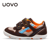 UOVO 2018 Spring Infant Boy Shoes Fashion Flat Kids Casual Sneaker Breathable Hook-And-Loop Boys Running Shoes Size 29#-36#