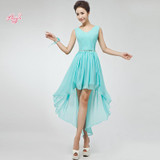 bandage back Elegant Short Bridesmaid Dress Sexy Wedding Knee-length Party Dress 2017 Coral Bridesmaids Dress Turquoise Gowns