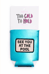 Ban.do Metallic-Blue At The Pool Drink Sleeve