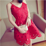 Ball Down Dress 2017 New Summer Women's Dress Sexy Lace V-neck Dress Party Dress Hollow Out Solid For Female Backless Mini Dress Ball Down Dress 2017 New Summer Women's Dress Sexy Lace V-neck Dress Party Dress Hollow Out Solid For Female Backless Mini Dress