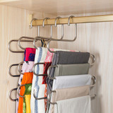BAKINGCHEF Multi-function 5 Layers Pants Hanger Rack Trousers Clothing Home Storage Organizer Accessories Supplies Gear Stuff
