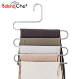 BAKINGCHEF Multi-function 5 Layers Pants Hanger Rack Trousers Clothing Home Storage Organizer Accessories Supplies Gear Stuff