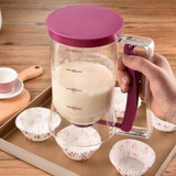 Baking Pastry Tools Manual Cake Batter Dispenser Pancake Machine Cupcake Cream Separator Tool Cake Dough Dispenser Mixing Cups