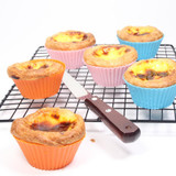 Baking necessary 24 pack Round Shaped Silicone Cake Mold Muffin Cups Soap Mold Pudding Jelly molds (Color in Random)